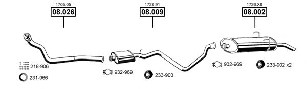 ASMET PE083250 Exhaust System